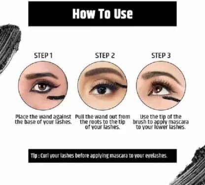 Pippal Fit Skin Mascara with Sky High Mascara Ultra Volume Volumizing Mascara for Bold And Dramatic Lashes Long Lasting Waterproof 12Gm (Pack of 1)