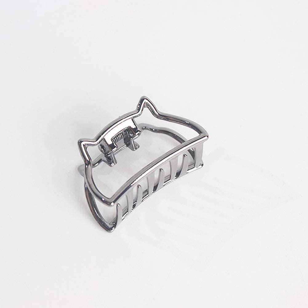 ANNACREATIONS 4 Pcs Korean Style Metal Hair Claw Clips Hair Catch Barrette Jaw Clamp for Women Half Bun Hairpins for Thick Hair