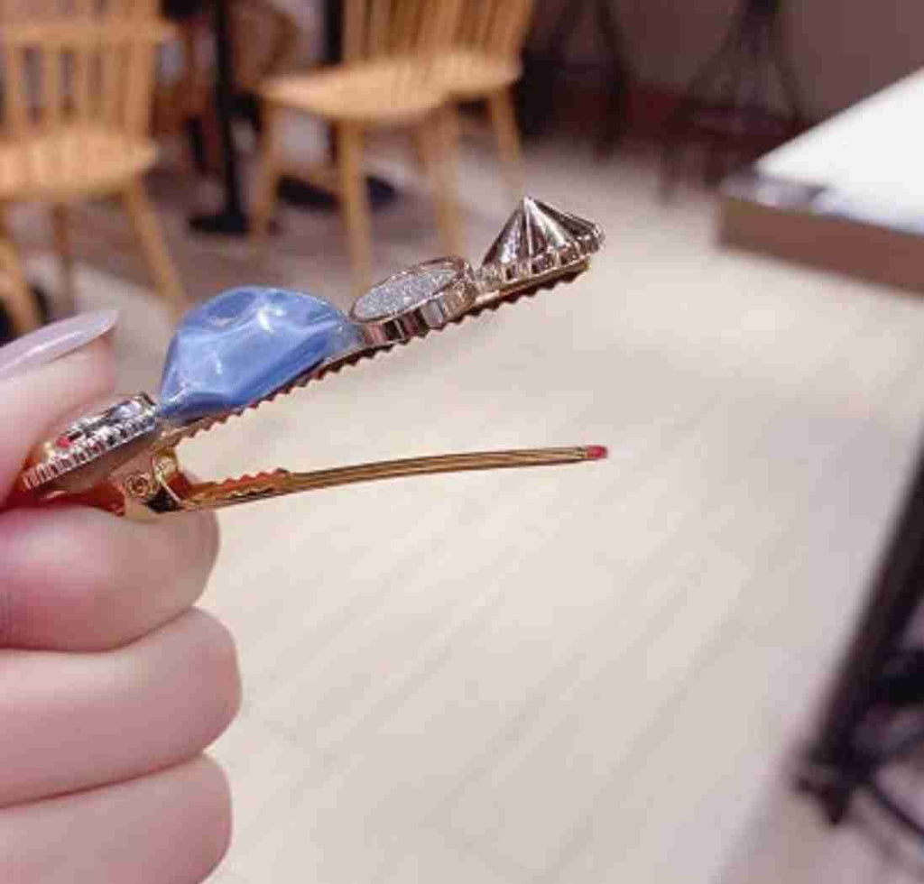 ANNACREATIONS 12 Pcs Korean Style Pearl Metal Hair clips, Rhinestones Plastic Pearl Barrettes Flower Lock Pin Hair Accessories for Women and Girls