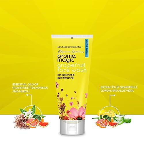 Aroma Magic Grapefruit Face Wash for Brightening & Pore tightening | For Oily Skin | 100 ml | Pack of 1