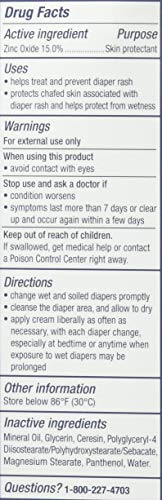 Aquaphor Baby Diaper Rash Cream, 3-in-1 Diaper Rash Relief, 3.5 Oz Tube