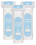 100 Pieces Cotton Pads for Face - Soft Natural Round Makeup Remover, Facial Cleansing, Baby Care, Lotion and Cream Applying (Packing May Vary)