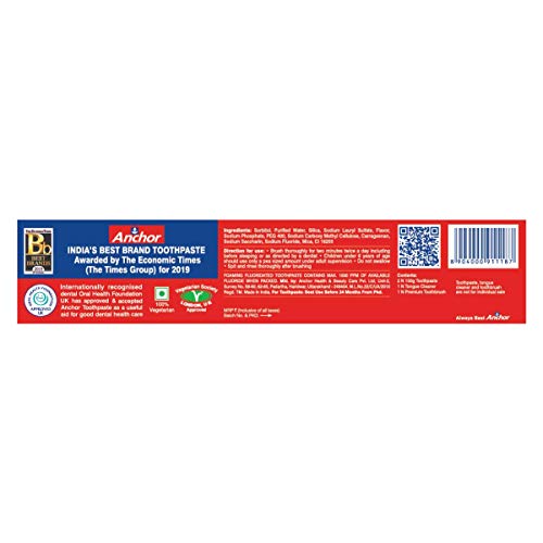 Anchor Red Cooling Fresh Gel Toothpaste 300Ggm (150gx2) (Pack of 3)
