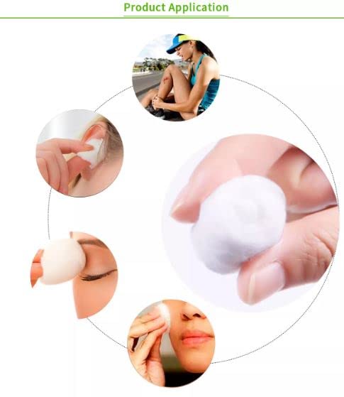 ( 50 x 2 ) 100 Pcs Cotton Balls Makeup Cotton Balls Degreasing Cotton Ball for for Face Cleansing & Makeup Removal Beauty Salon Home Use with 2 pcs Cleansing Sponges