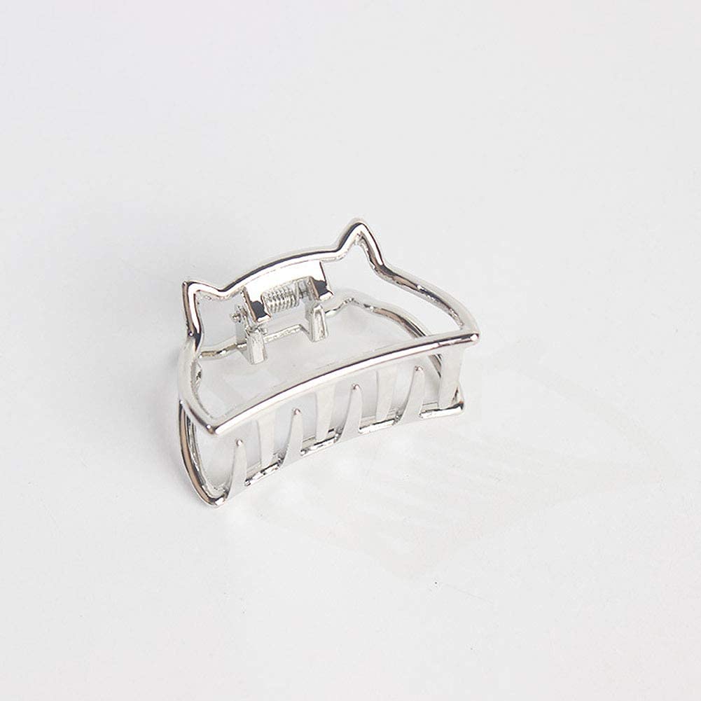 ANNACREATIONS 4 Pcs Korean Style Metal Hair Claw Clips Hair Catch Barrette Jaw Clamp for Women Half Bun Hairpins for Thick Hair