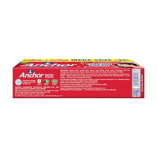 Anchor Red Cooling Fresh Gel Toothpaste 300Ggm (150gx2)