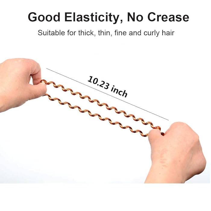 Apsambr 5 Pcs Multicolor Elastic Hair Bands Spiral Shape Ponytail Hair Ties Gum Rubber Band Hair Rope Telephone Wire Hair Accessories