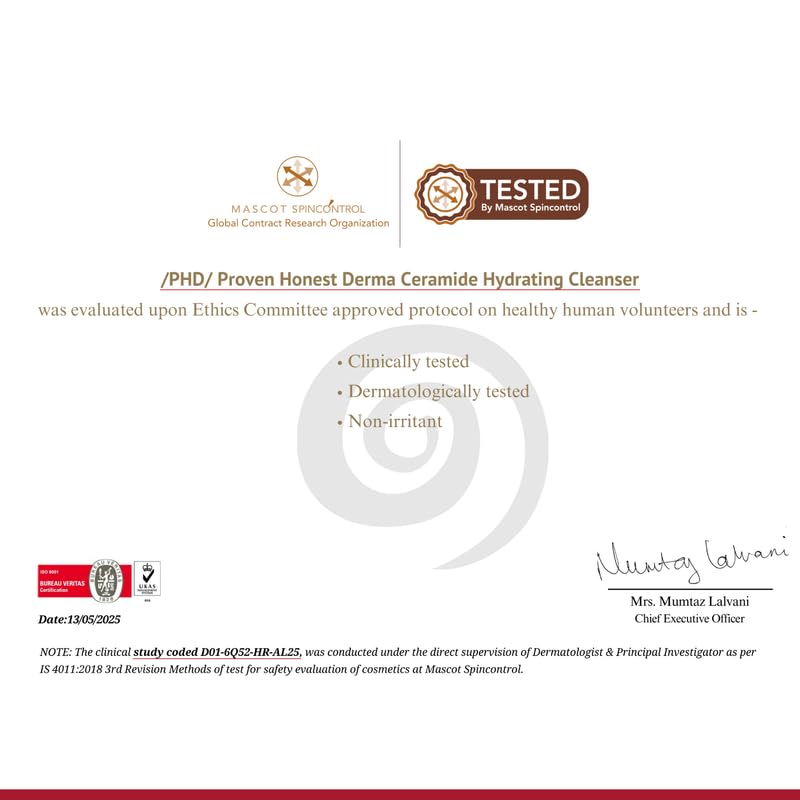 /PHD/Ceramide Hydrating Cleanser with Hyaluronic Acid | Non-Drying Gel Face Wash for All Skin Types | Gently Cleanses, Hydrates & Protects Skin Barrier | Fragrance-Free | 100ml