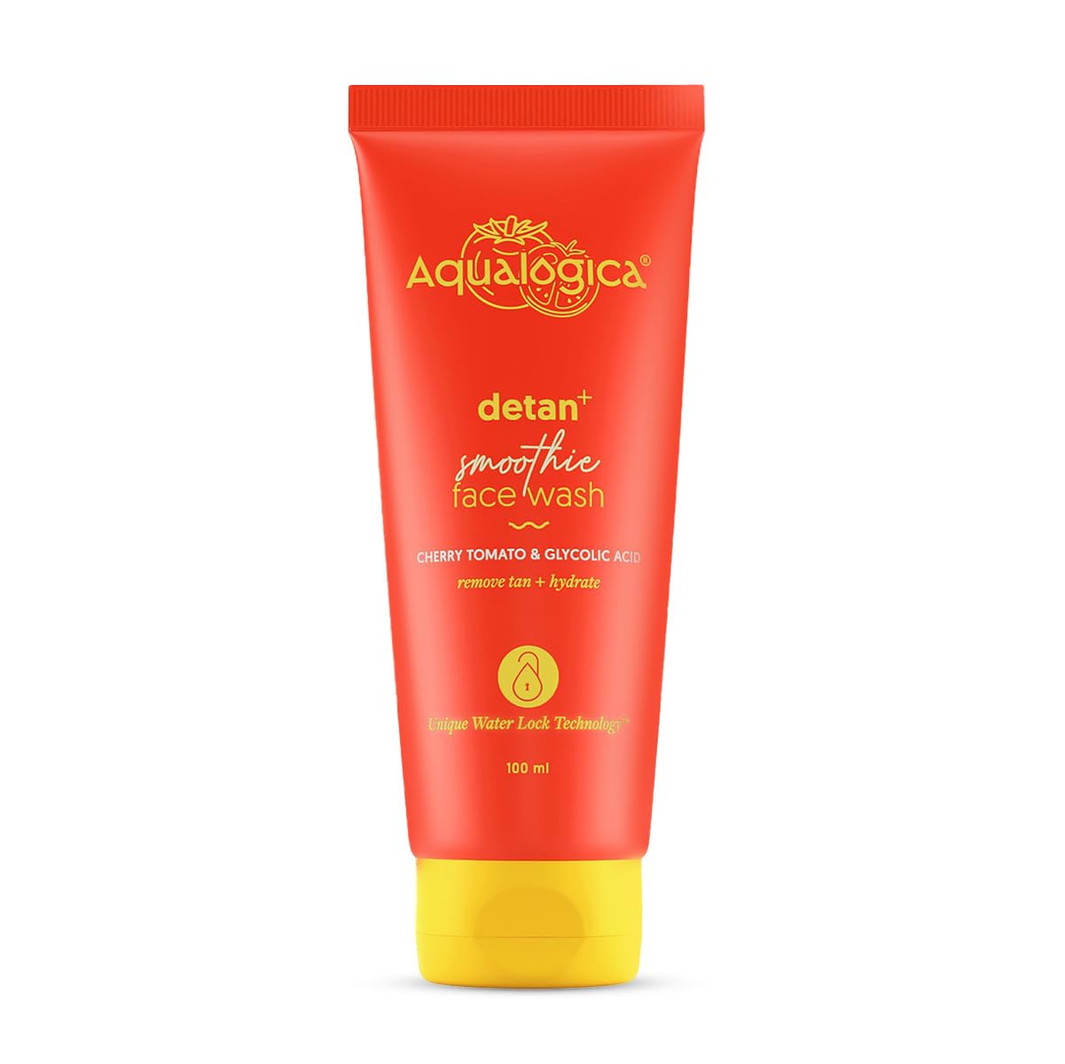 Aqualogica Detan+ Smoothie Face Wash with Glycolic Acid & Cherry Tomato for Men & Women for Tan removal, Hydrates & Gentle Exfoliates -Oily, Dry, Sensitive & Combination Skin -100ml (Pack of 1)