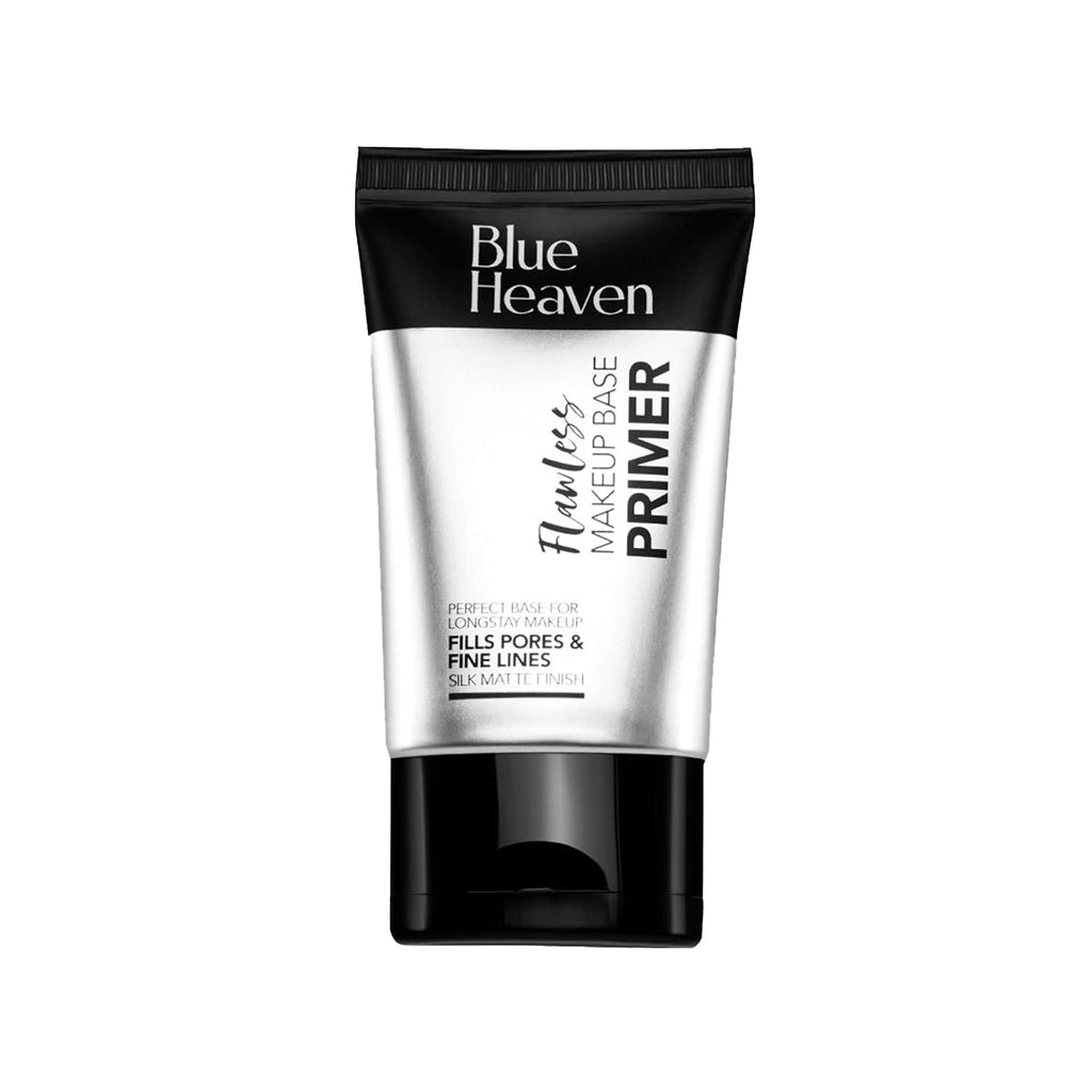 Base de maquillage Blue Heaven Flawless | Base lisse et longue tenue | Base minimisatrice de pores et ridules pour le maquillage du visage | Fini mat soyeux | Non grasse et sans huile | Gel de silicone enrichi en extraits d'aloe vera | 30 g