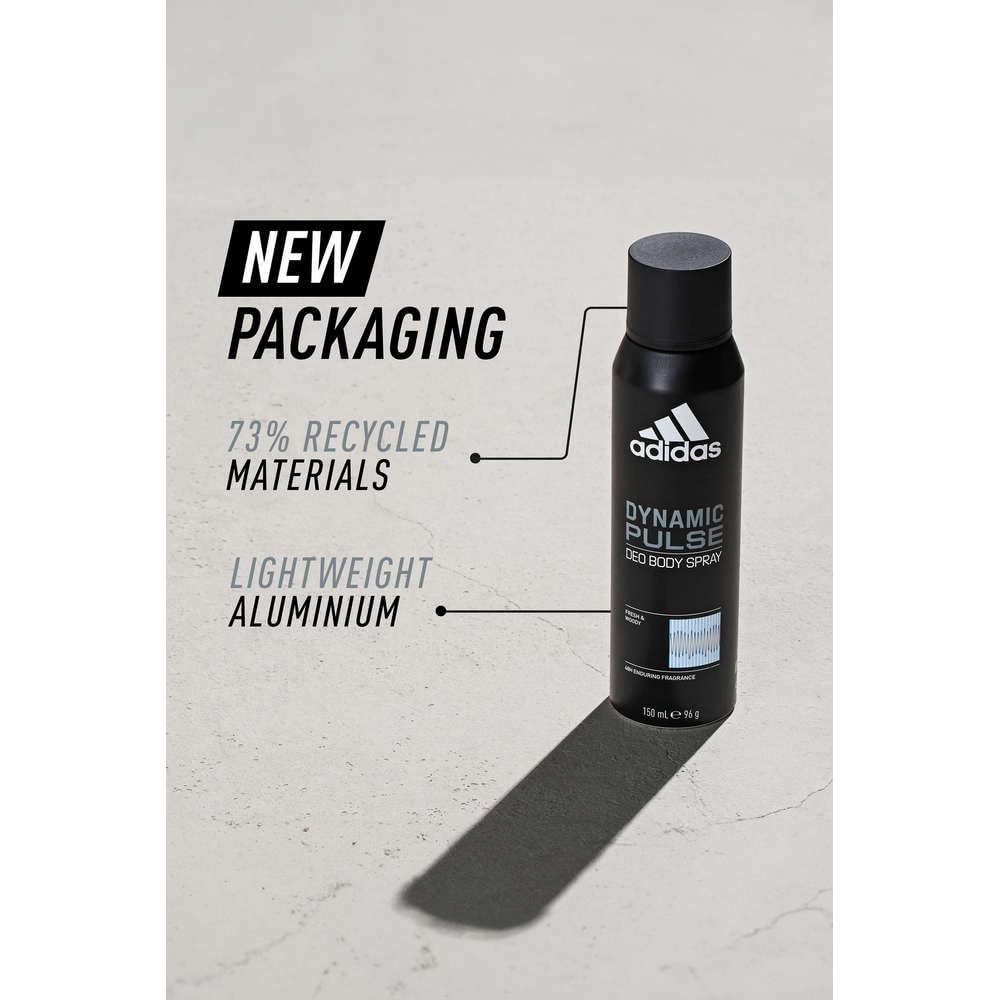Adidas Dynamic Pulse Body Spray For Men - Clean Aromatic Fragrance - 150 ml