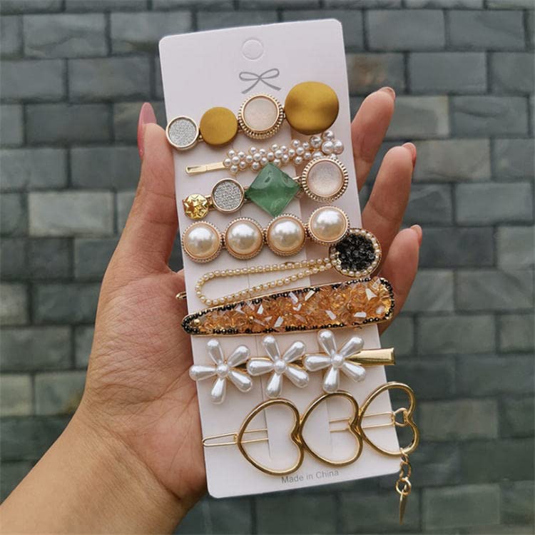 ANNACREATIONS 8 Pcs Premium Korean Stylish Multicolor Hair Clips For Women and Girls