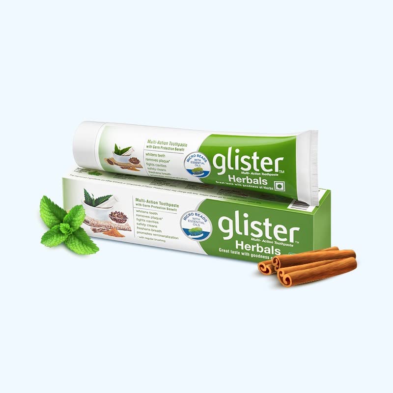 Amway Glister Multi-Action Toothpaste Herbals, Qty-3