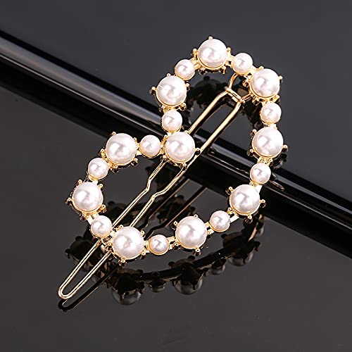 ANNACREATIONS 8 Pcs Korean Fashion Style Pearl Metal Hair clips Tic Tac Hair Barrettes Set Hairpin Hair Clip, Lock Pin Jewelry Hair Accessories For Women's And Girls, White