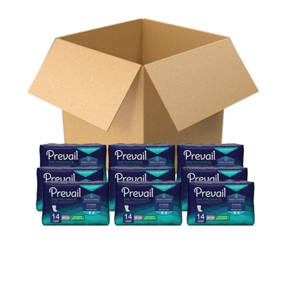 "Prevail Bladder Control Guards for Men 12.4"" - 14 Counts (For Unexpected leaks and light incontinence)"