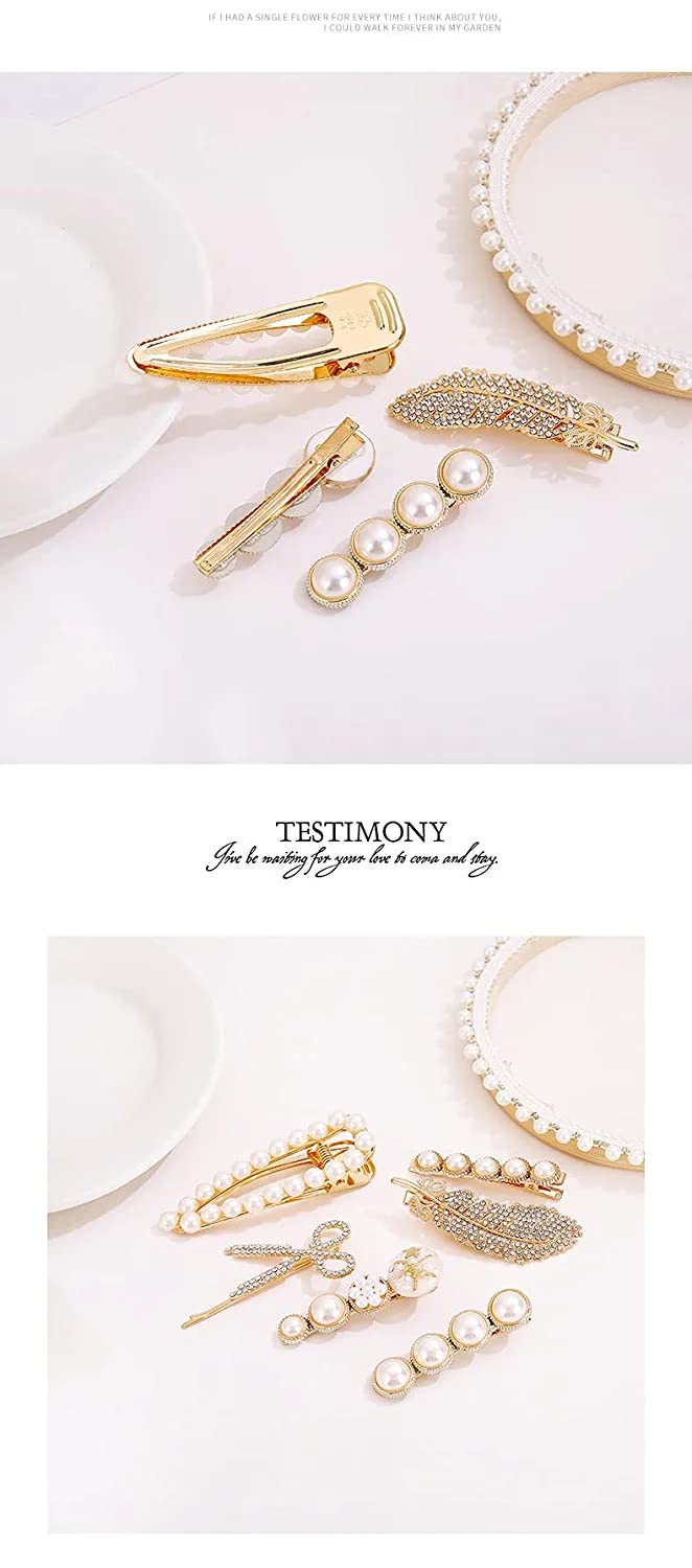 ANNACREATIONS 6 Pcs Premium Korean stylish Hair Clips For Women and Girls, Multicolor