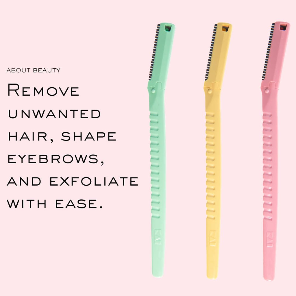 About Beauty Face N Brow - 3 Beauty Groomers for Hair Removal, Ideal for Shaving, Exfoliating, Dermaplaning and Brow Shaping, Japanese Steel Gently Removes Facial Hair