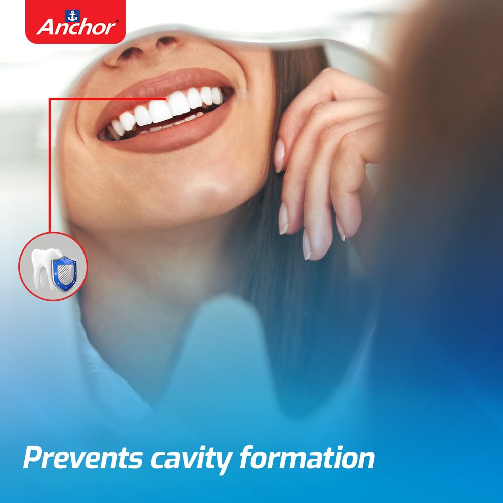 Anchor All Round Protection White Toothpaste 900g (450g x 2) | Fluoride & Calcium | Fresh Breath | 100% Vegetarian | Mega Offer Pack