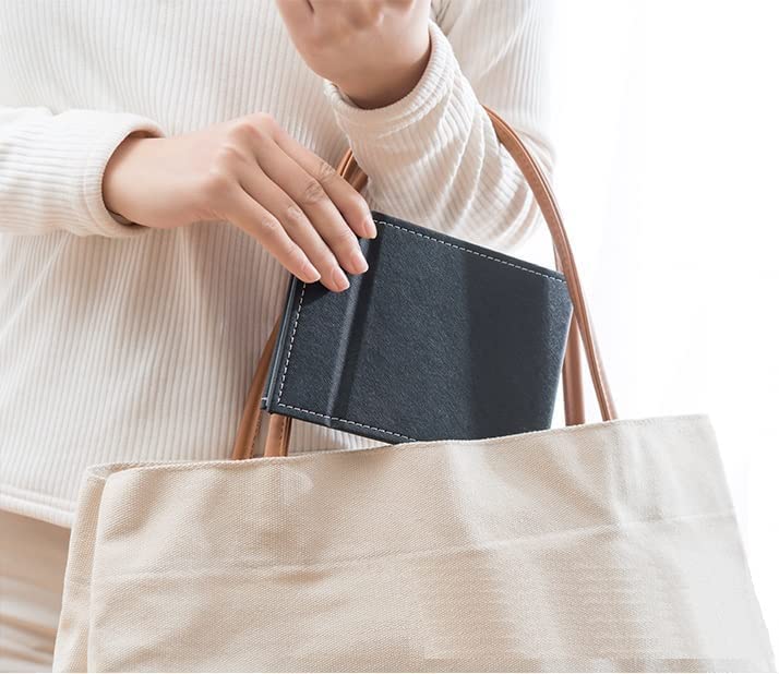 Agabani Folding Round Compact Mirror - PU Leather Vanity with Stand for Desk, Camping, Travel - Personal Tabletop HandMirror - Princess Square Makeup