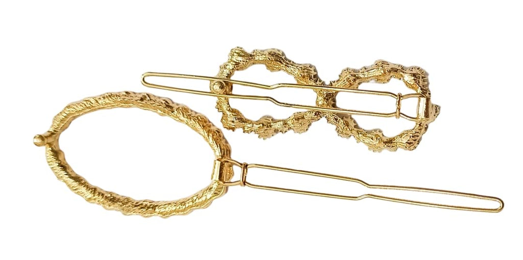 ANNACREATIONS 6 Pcs Rhinestone Hair Lock Pin Crystal Letter Hair Clip Hair Accessories for Girls and Women