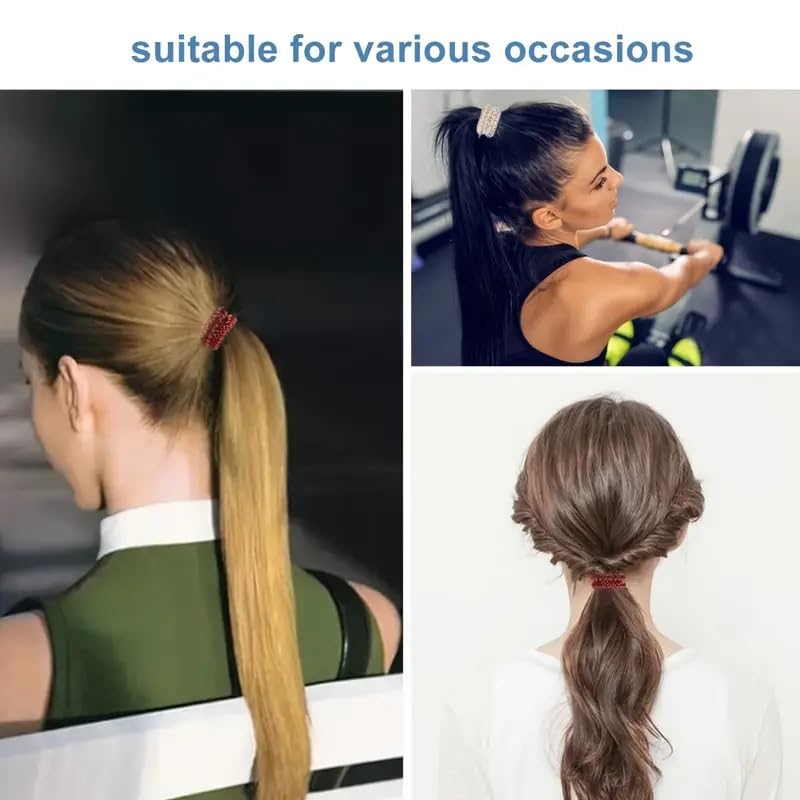 Apsambr 5 Pcs Multicolor Elastic Hair Bands Spiral Shape Ponytail Hair Ties Gum Rubber Band Hair Rope Telephone Wire Hair Accessories