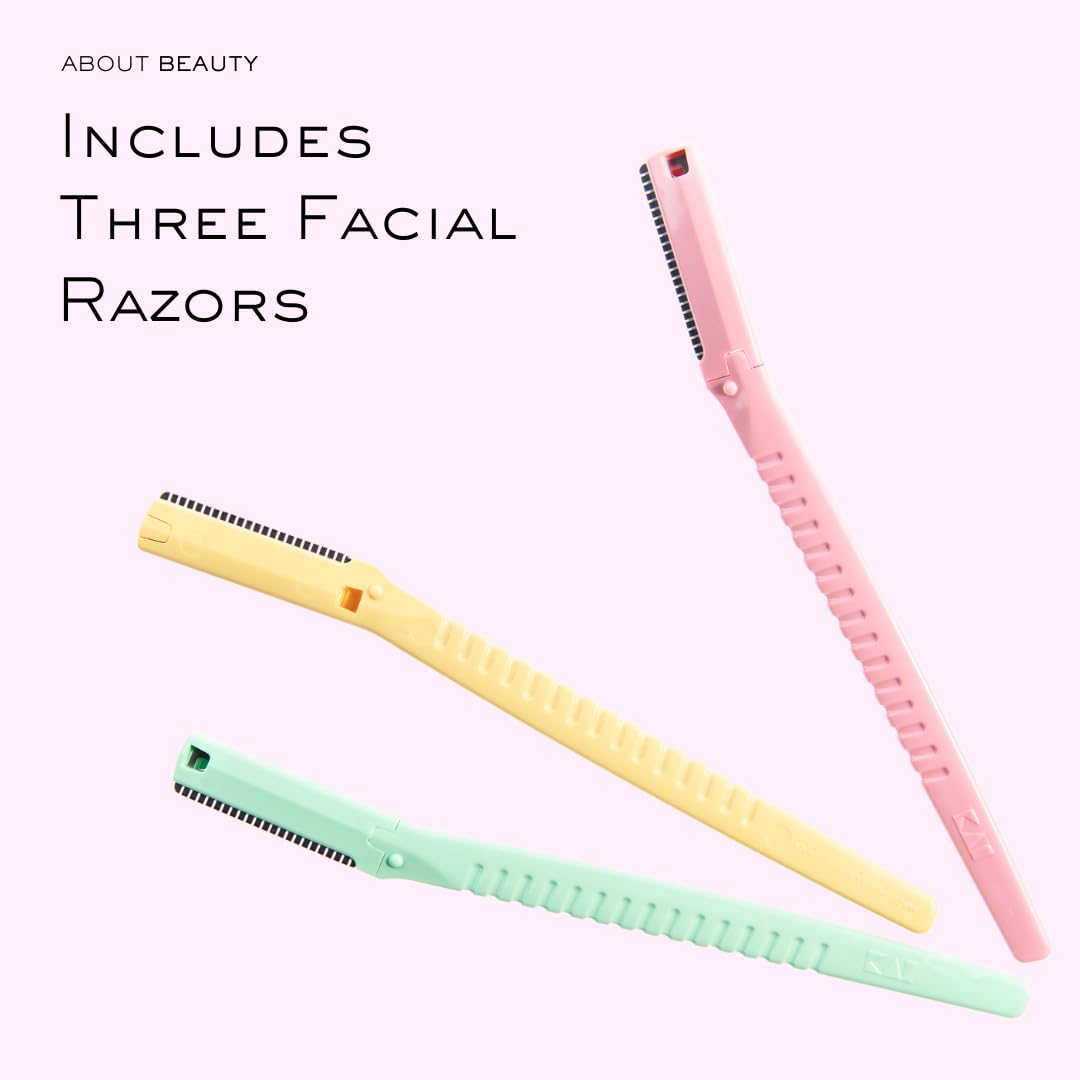 About Beauty Face N Brow - 3 Beauty Groomers for Hair Removal, Ideal for Shaving, Exfoliating, Dermaplaning and Brow Shaping, Japanese Steel Gently Removes Facial Hair
