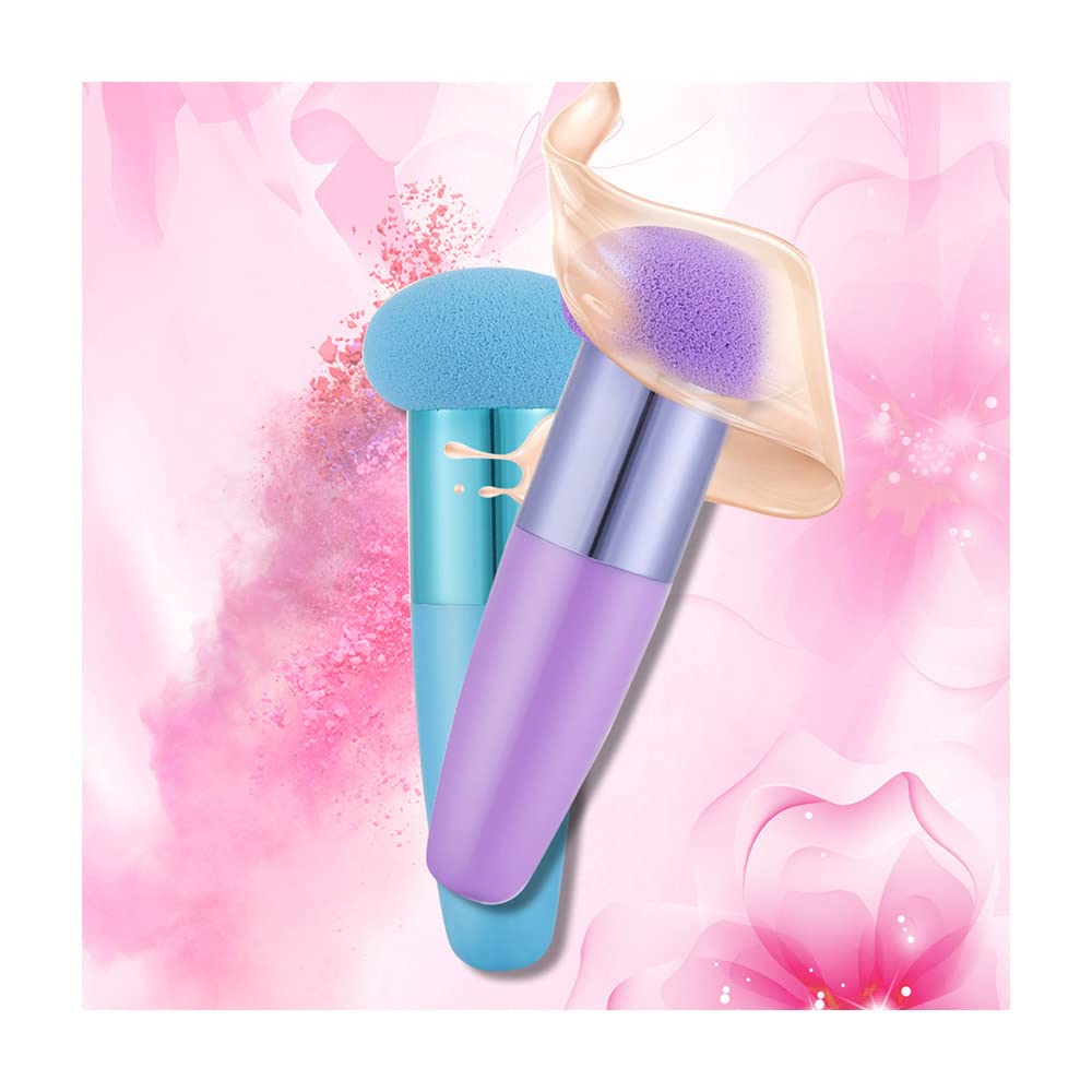 1PCS Mushroom head Makeup Brushes Powder Puff Beauty Cosmetic Sponge With Handle for Foundation Powder blush,blue