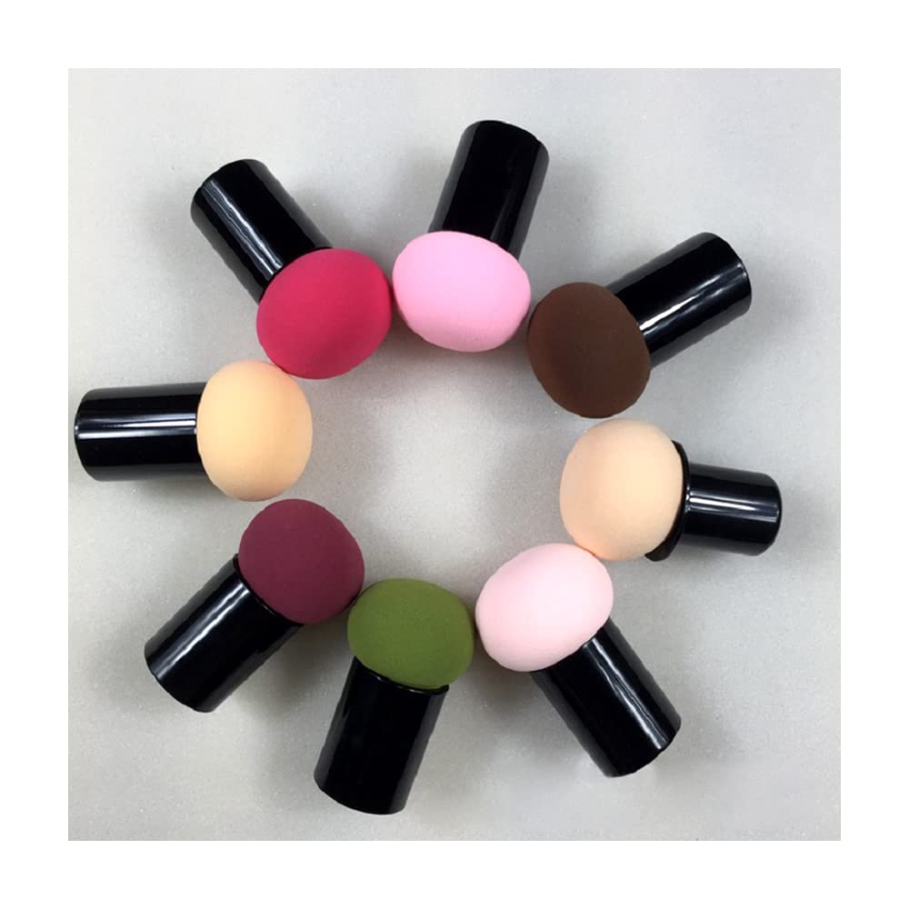 1 éponge à maquillage en forme de champignon, outil de beauté pour le visage (fond de teint et crème), noire