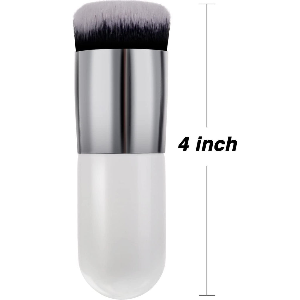 1 Round Foundation Makeup Brush, 2 pieces MakeupSponge Blender (Foundation brush, 2 Pieces Triangle Powder Puffs Face CosmeticPowder Puff Washable Reusable Soft Plush Powder Sponge Makeup Sponge)