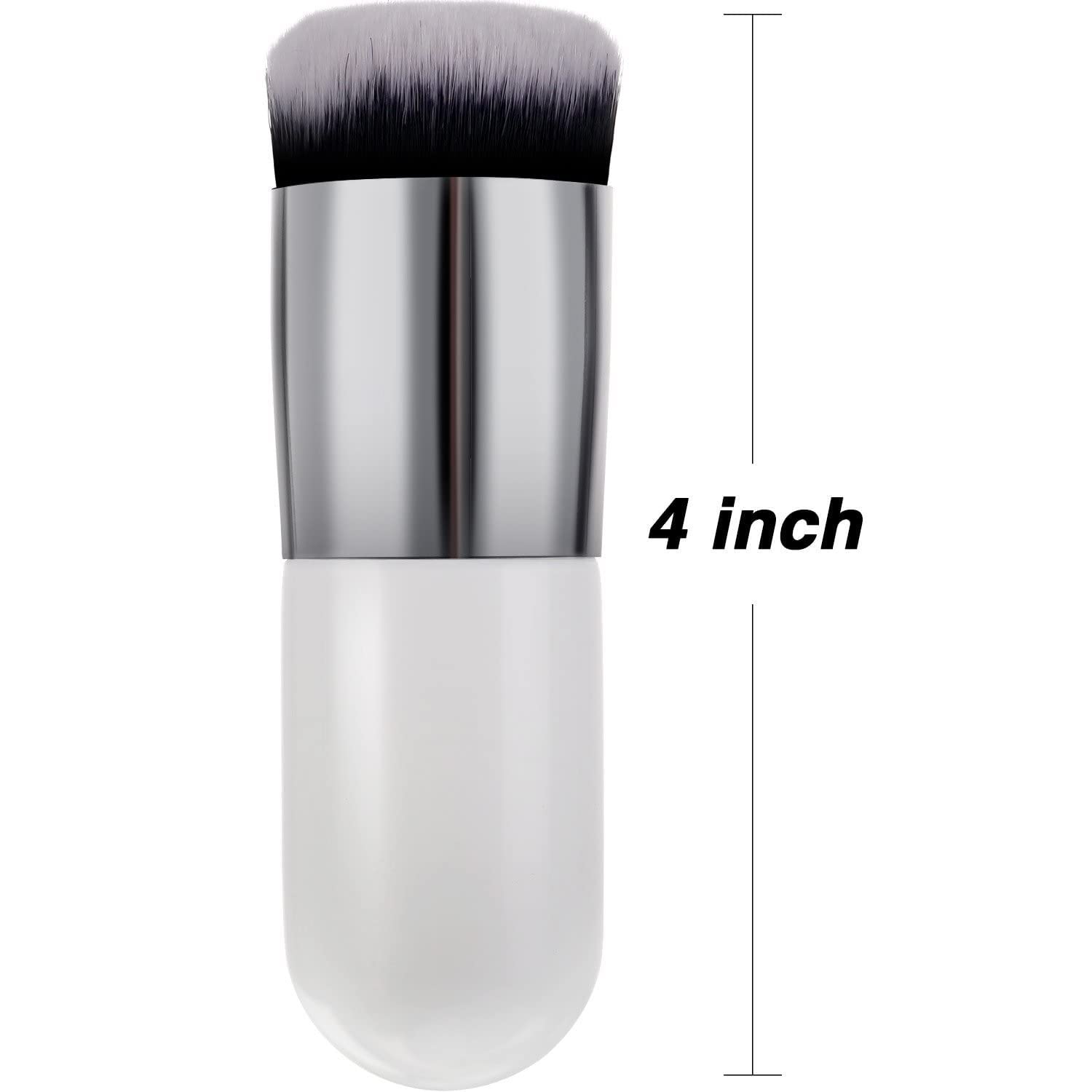 1 Round Foundation Makeup Brush, 2 pieces MakeupSponge Blender (Foundation brush, 2 Pieces Triangle Powder Puffs Face CosmeticPowder Puff Washable Reusable Soft Plush Powder Sponge Makeup Sponge)