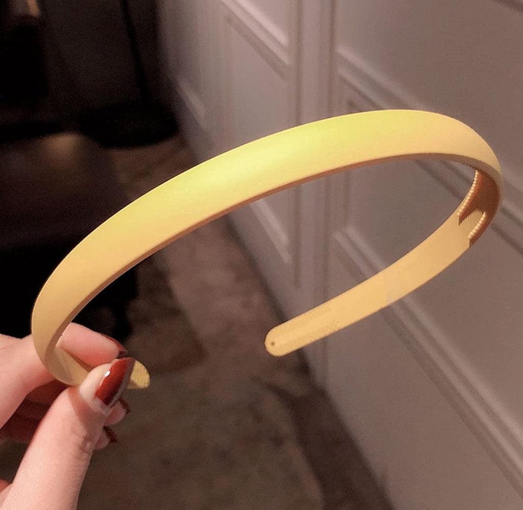 ANNA CREATIONS 12 pcs Korean Stylish Plastic Hair Band Comb Teeth Matte Headband Hair Accessory for Women and Girls