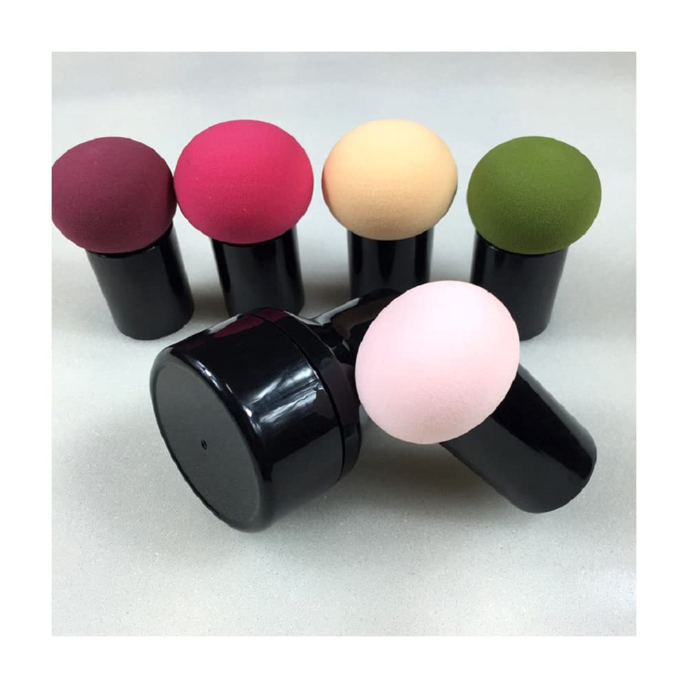 1 éponge à maquillage en forme de champignon, outil de beauté pour le visage (fond de teint et crème), noire