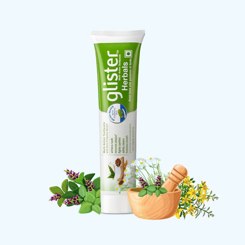 Amway Glister Multi-Action Toothpaste Herbals, Qty-3