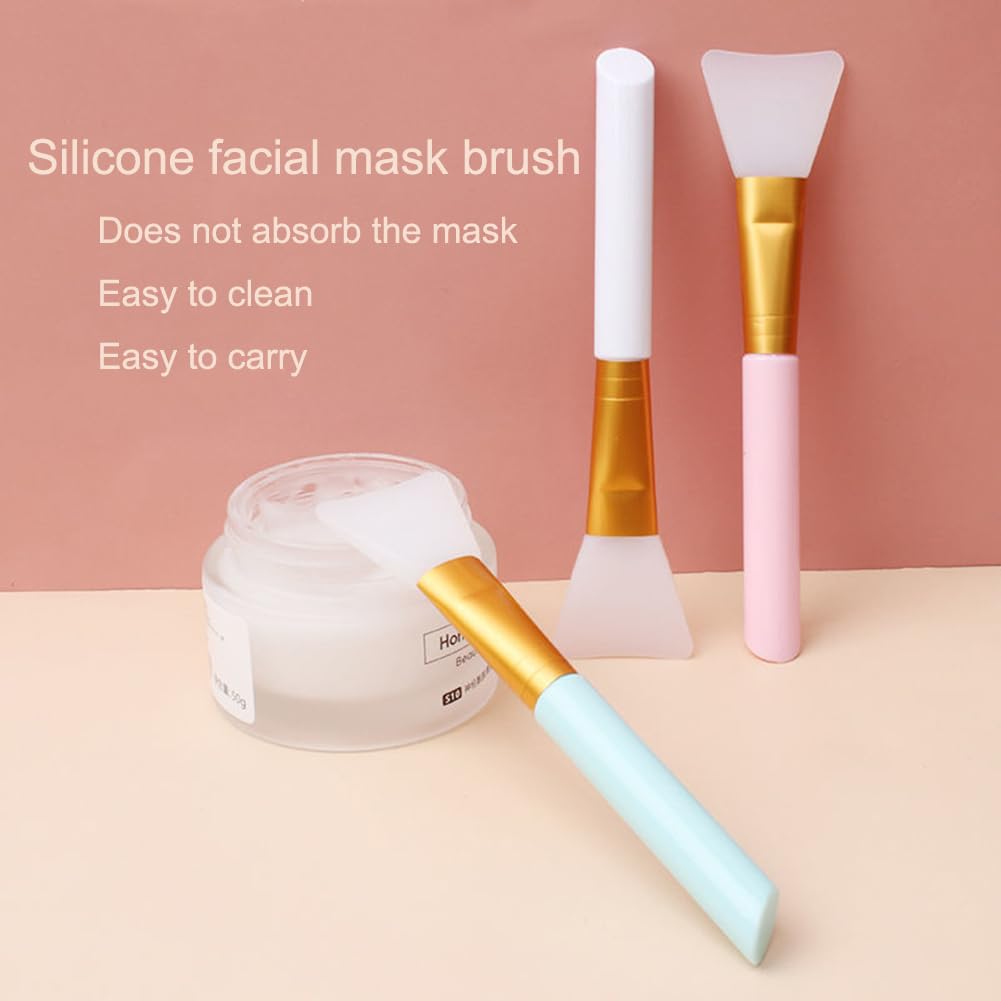 4pcs Silicone Face Mask Applicators Kit, Soft Flexible Hairless Brushes Set for Mud Clay,Charcoal Mixed Mask or Moisturizers,Facial Body Beauty Tool