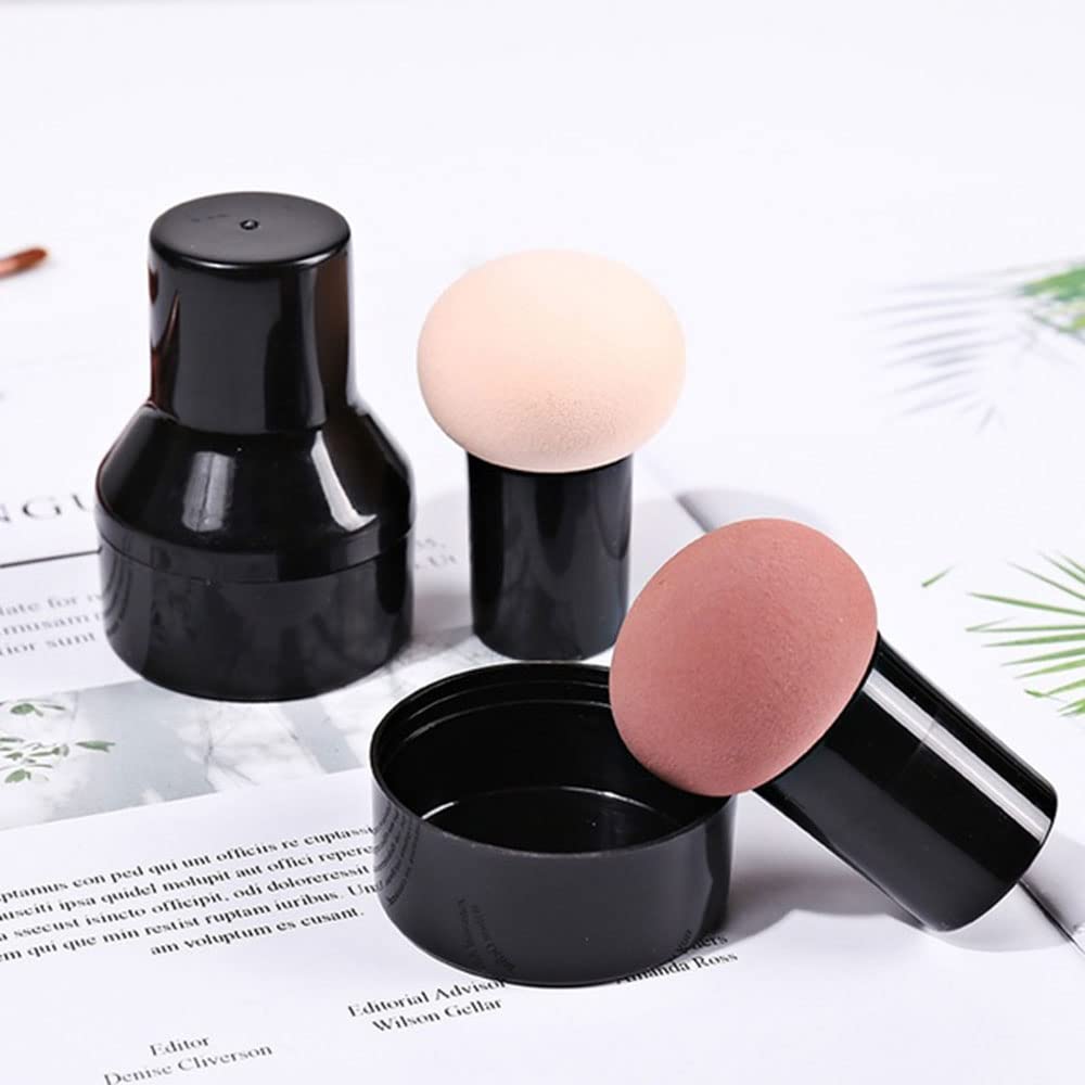 1PCS Mushroom head Makeup Brushes Powder Puff Beauty Cosmetic Sponge With Handle for Foundation Powder blush,B-Rose Red
