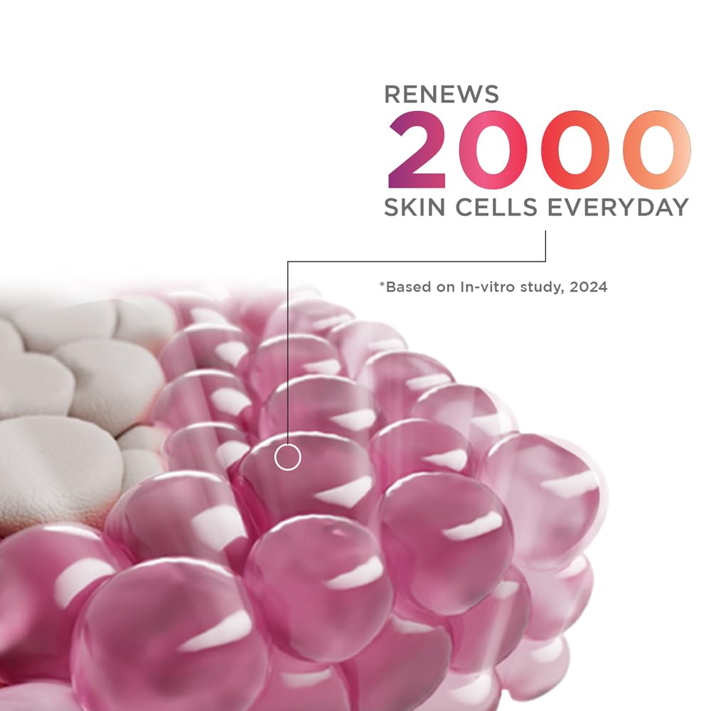 « Sérum multivitaminé éclat Glow and Lovely Renew Bright en crème | Vitamines B, C et E | Régénère les cellules de la peau | Peau éclatante et saine | Formule cliniquement prouvée et testée dermatologiquement | 80 g »