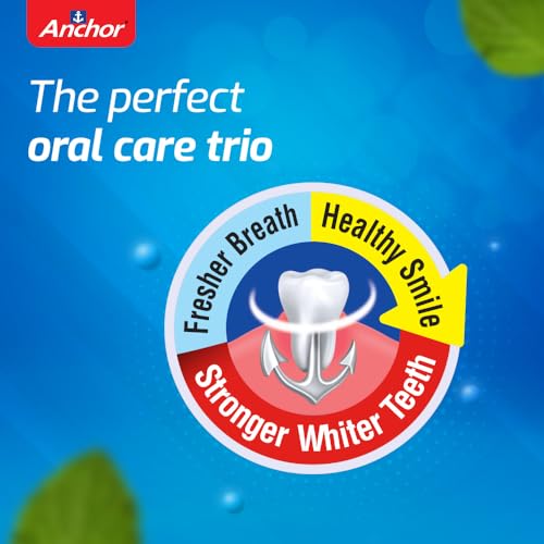 Anchor All Round Protection White Toothpaste 900g (450g x 2) | Fluoride & Calcium | Fresh Breath | 100% Vegetarian | Mega Offer Pack