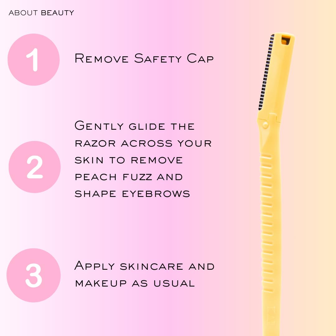 About Beauty Face N Brow - 3 Beauty Groomers for Hair Removal, Ideal for Shaving, Exfoliating, Dermaplaning and Brow Shaping, Japanese Steel Gently Removes Facial Hair