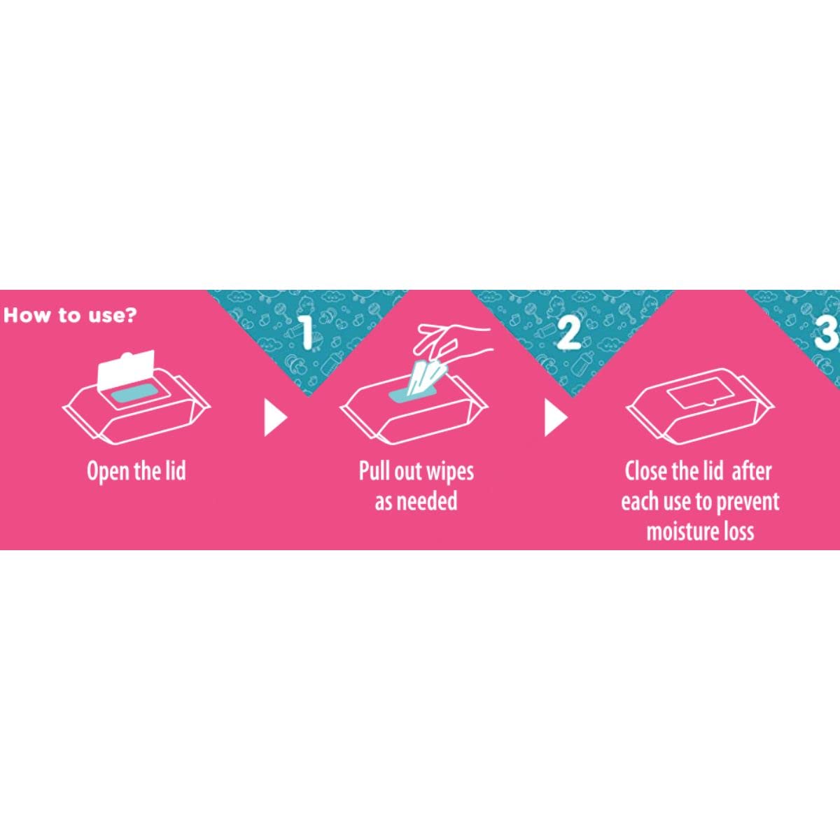 Amazon Brand - Supples Baby Wet Wipes with Lid | 576 Wipes | 72 Wipes x 8 Packs | Enriched With Aloe Vera and Vitamin E | Alcohol-Free and Paraben-Free | Pure Water-Based formulation