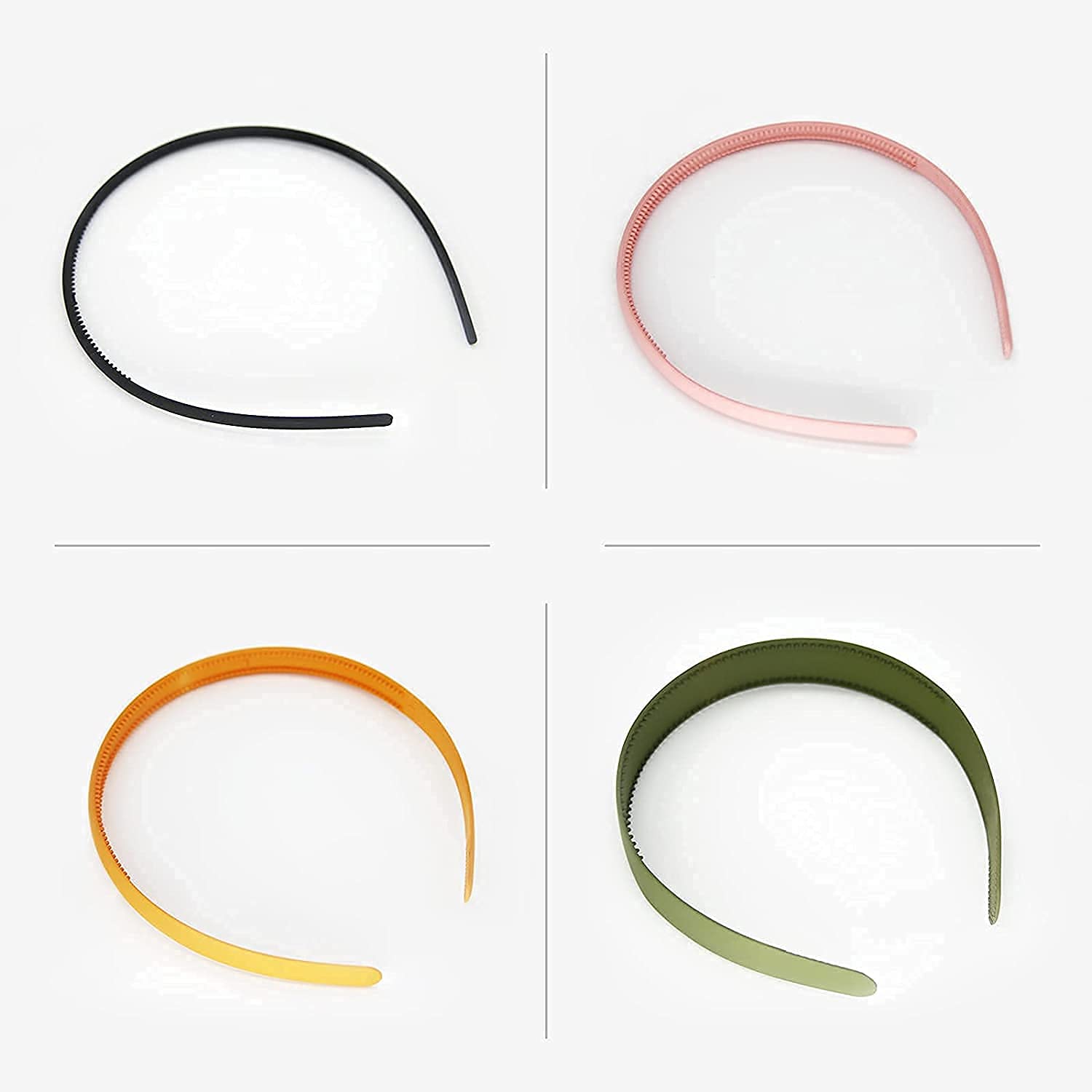 ANNACREATIONS 8 Pcs Fashion Plastic Elastic Hair Comb teeth Headband for Women and Girls - Multicolor