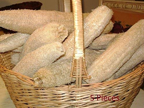 Aorna Natural Spounge Loofah Body Scrubber, 8 Pieces