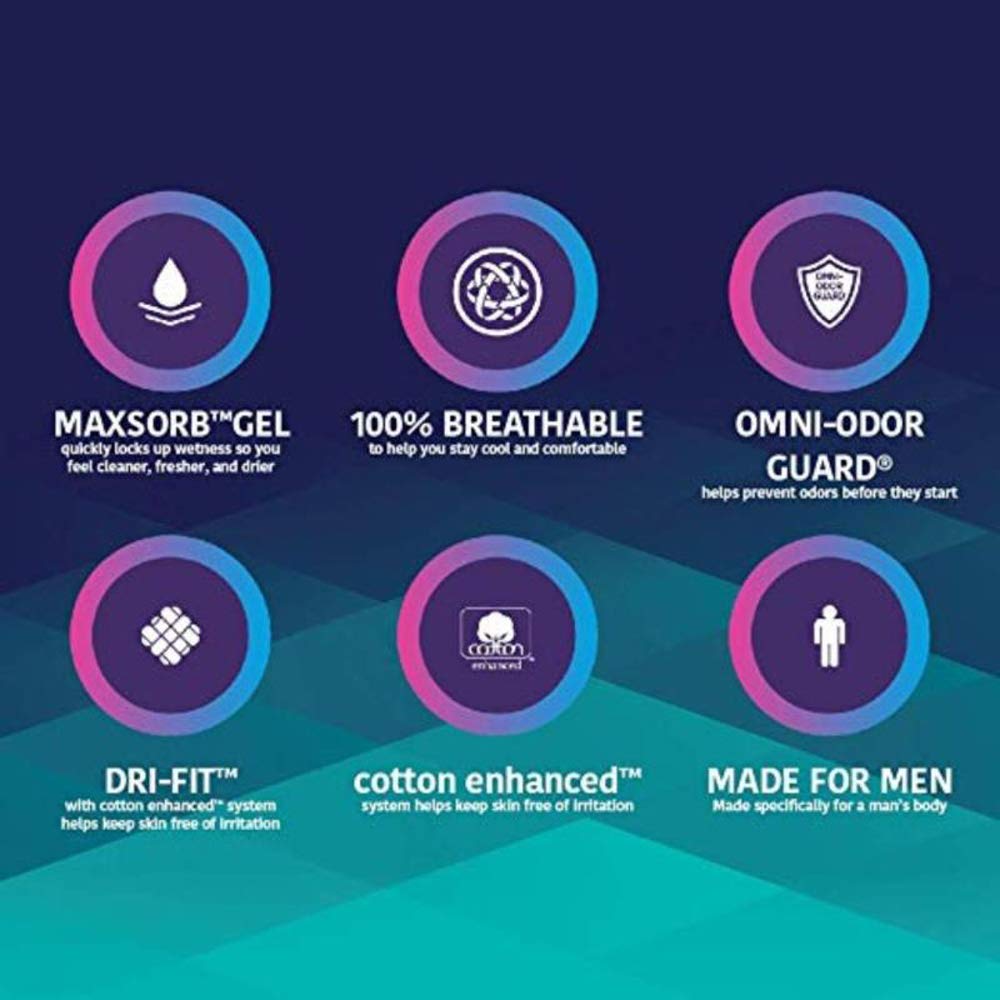 "Prevail Bladder Control Guards for Men 12.4"" - 14 Counts (For Unexpected leaks and light incontinence)"