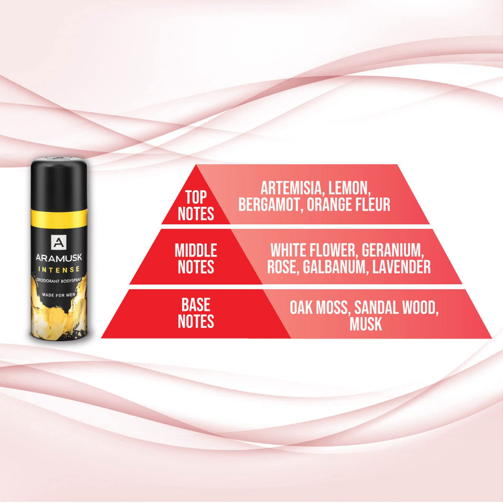 Aramusk Intense Deo for Men, Citrus, 150 ml