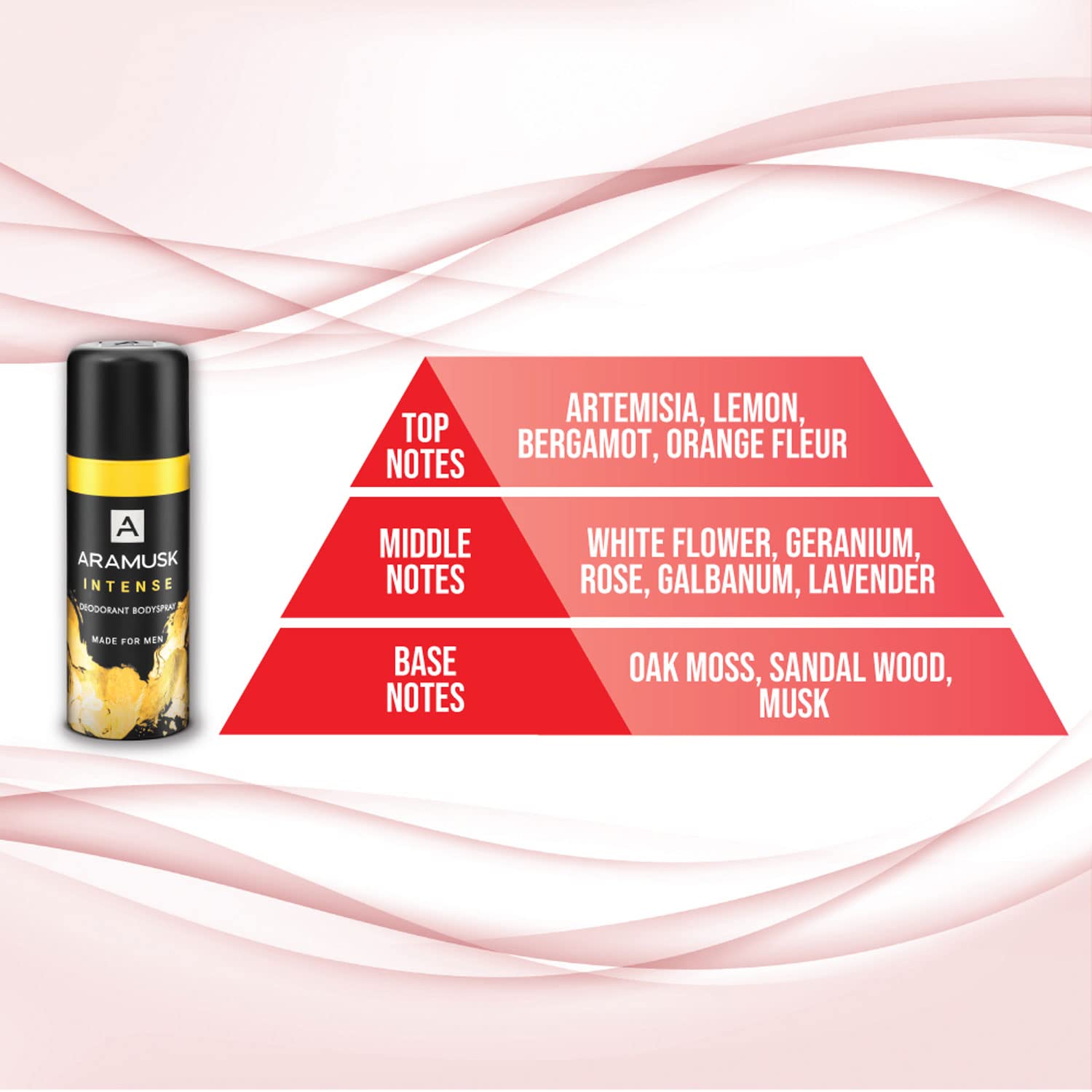 Aramusk Intense Deo for Men, Citrus, 150 ml