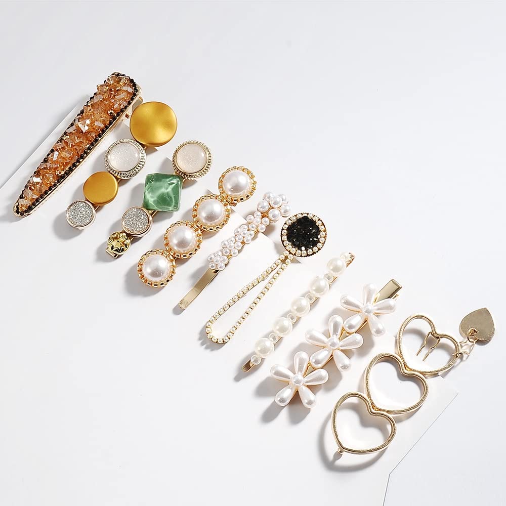 ANNACREATIONS 8 Pcs Premium Korean Stylish Multicolor Hair Clips For Women and Girls