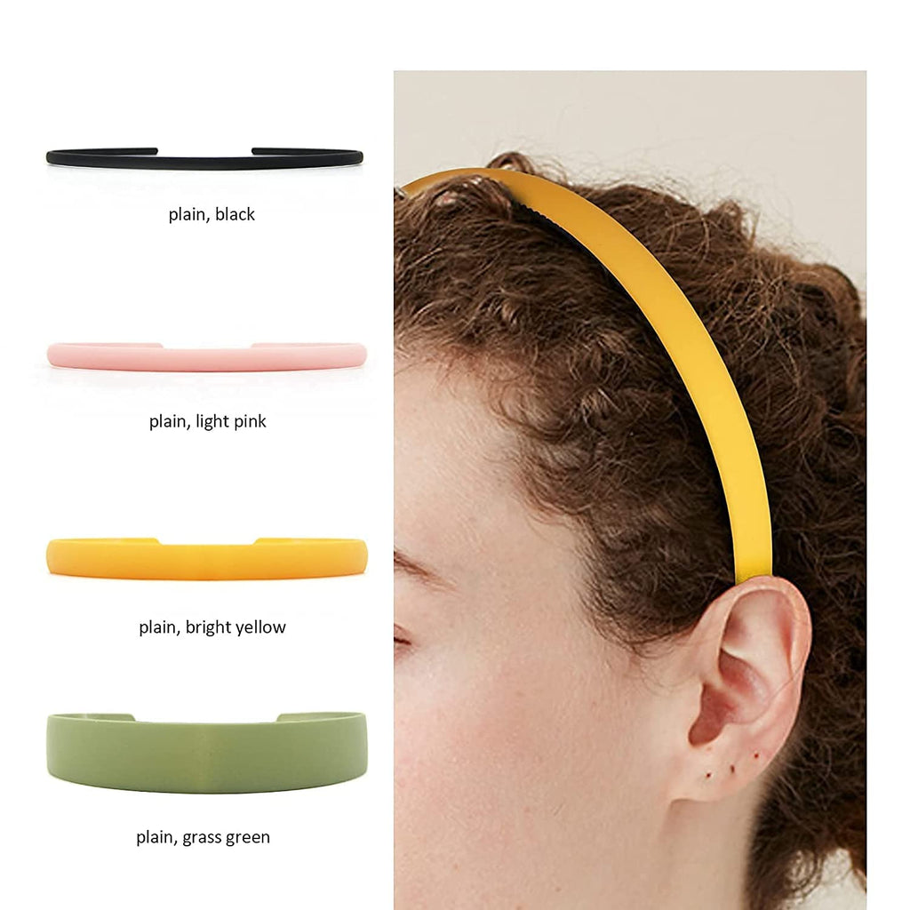 ANNACREATIONS 8 Pcs Fashion Plastic Elastic Hair Comb teeth Headband for Women and Girls - Multicolor