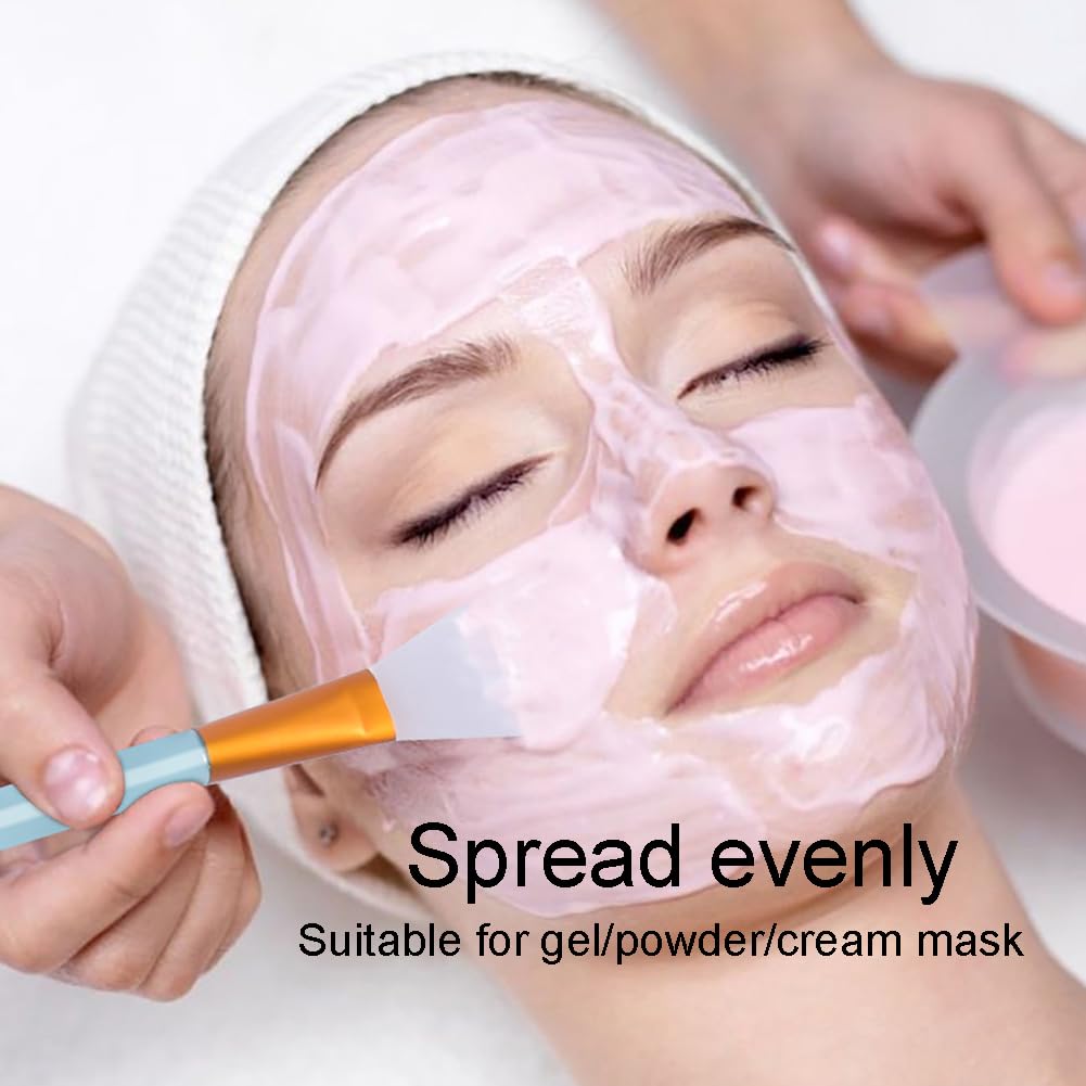 4pcs Silicone Face Mask Applicators Kit, Soft Flexible Hairless Brushes Set for Mud Clay,Charcoal Mixed Mask or Moisturizers,Facial Body Beauty Tool