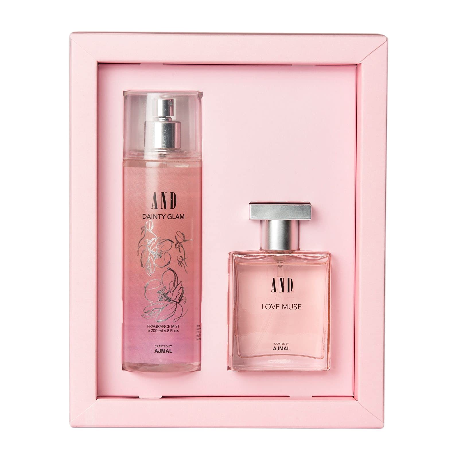 AND Love Muse Perfume Gift Pack for Women | 50ml Eau De Parfum for Women + Body Spray | Perfume for Woman with Jasmine & Lily Notes | Floral-Fruity Fragrance |.Versatile Office/Work Cologne for Woman