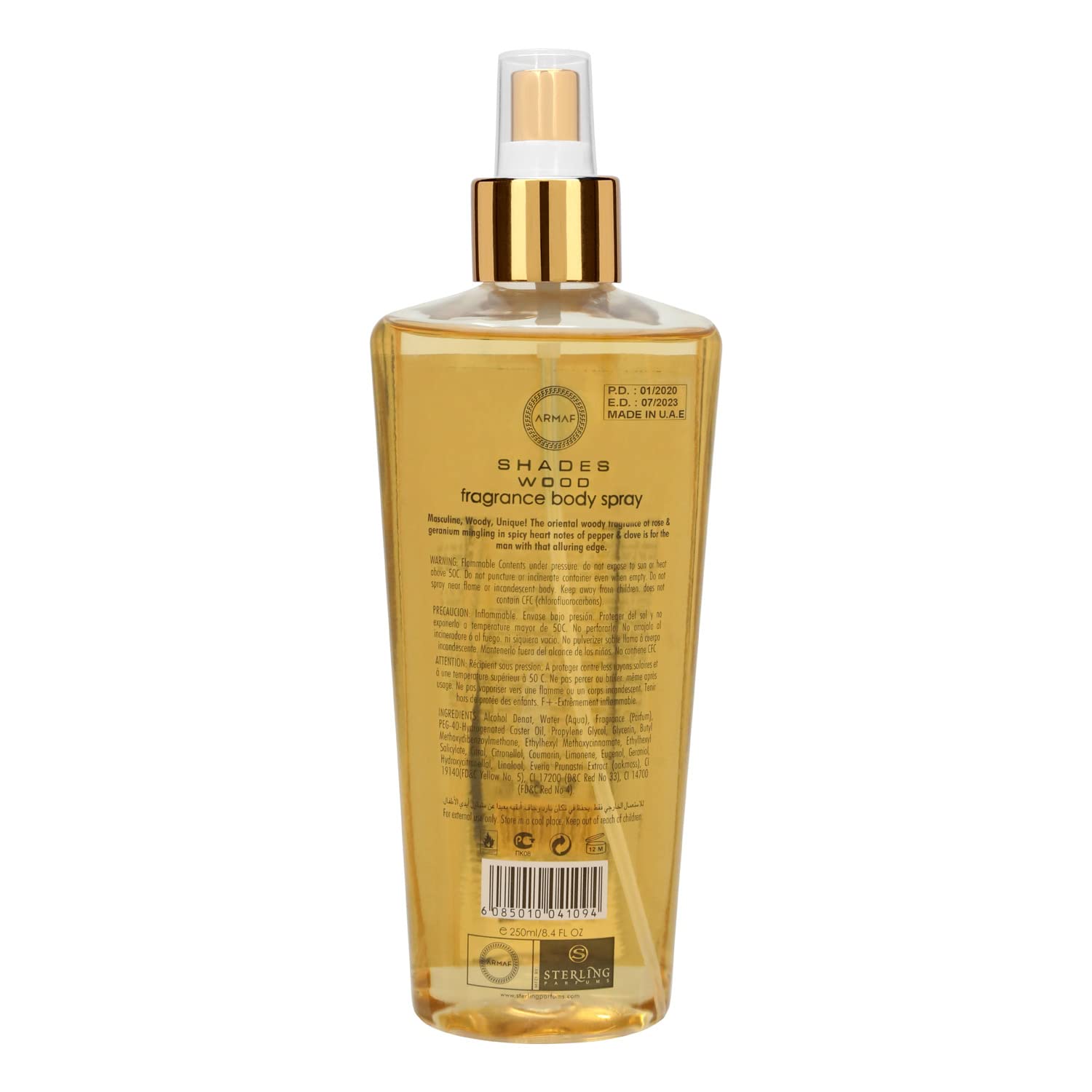 Armaf Shades Wood for Men Fragrance Body Spray, 250ml