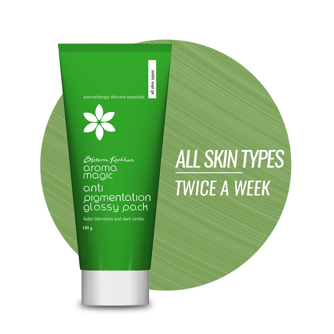 Aroma Magic Anti Pigmentation Glossy Face Pack| 5 powerful natural extracts |Fade Pigmentation,Blemishes & Dark circles |Radiant & Natural Glow |for Men & Women |All Skin Types| 200gm Pack of 1